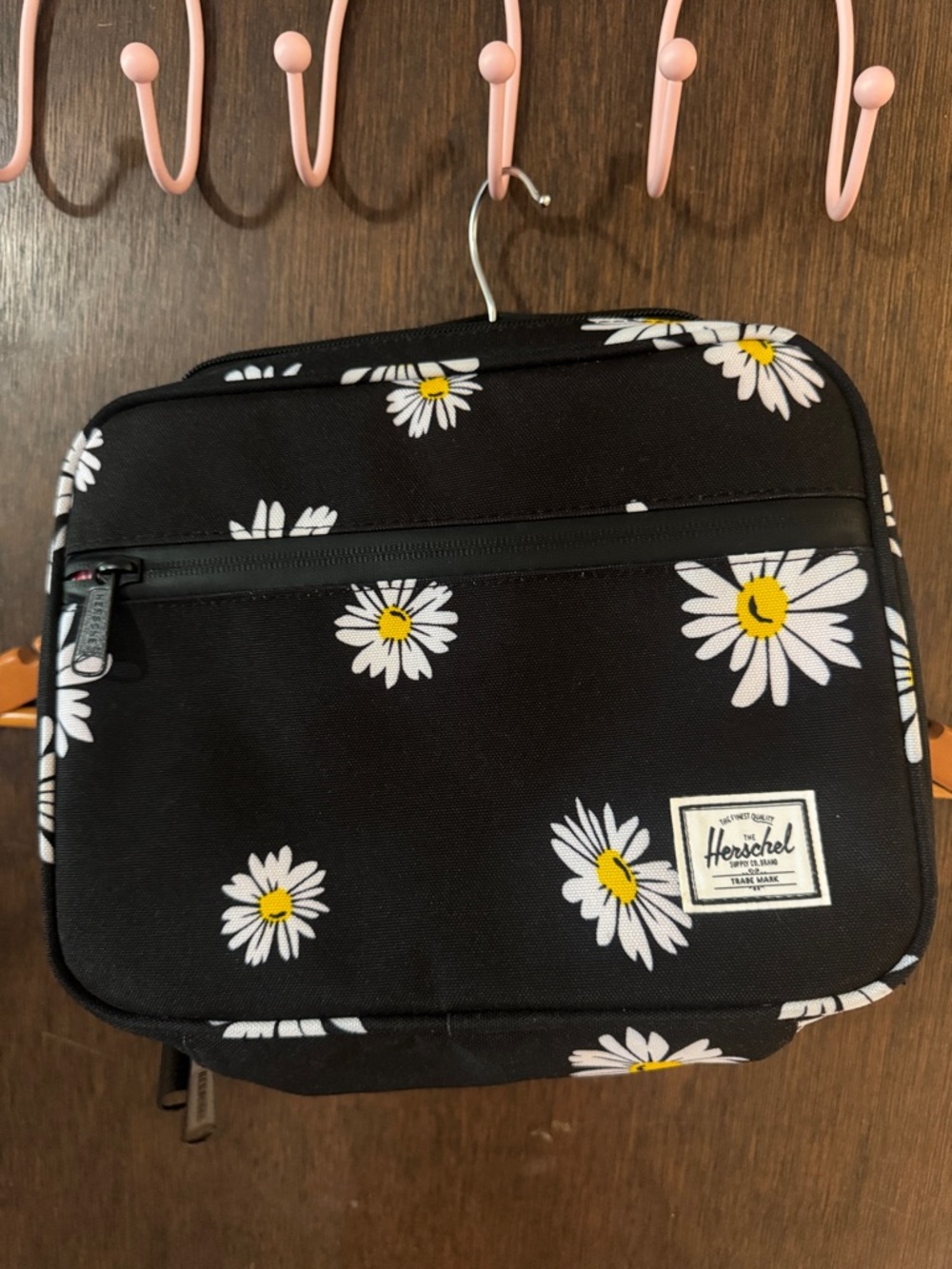 Herschel Supply Company Black Daisy Print Lunch Bag